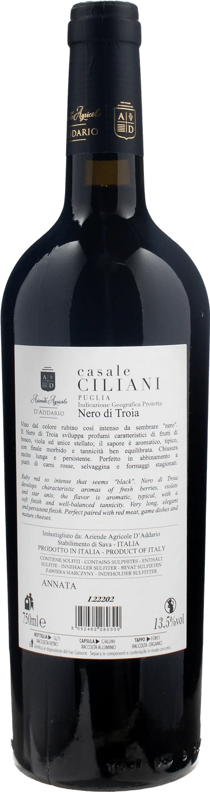D'Addario Nero di Troia Casale Ciliani 2021