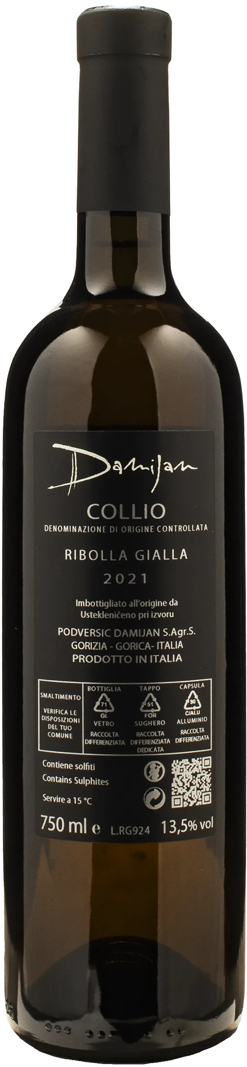 Damijan Podversic Ribolla Gialla 2021