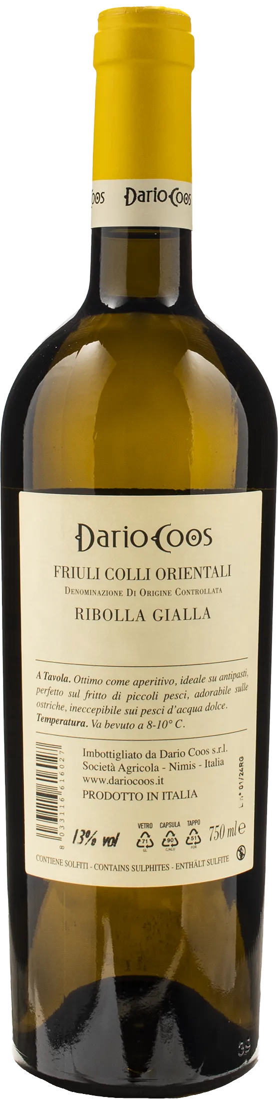 Dario Coos Ribolla Gialla 2023