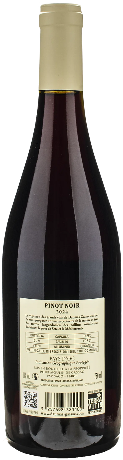 Daumas Gassac Moulin de Gassac Pays d'Oc Pinot Noir 2024