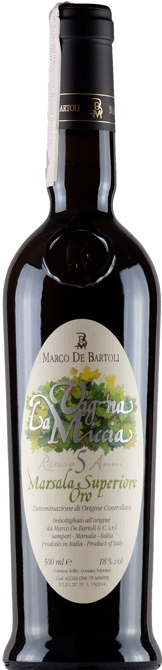 De Bartoli Marsala Superiore Riserva Oro Vigna la Miccia 0.5L 2018