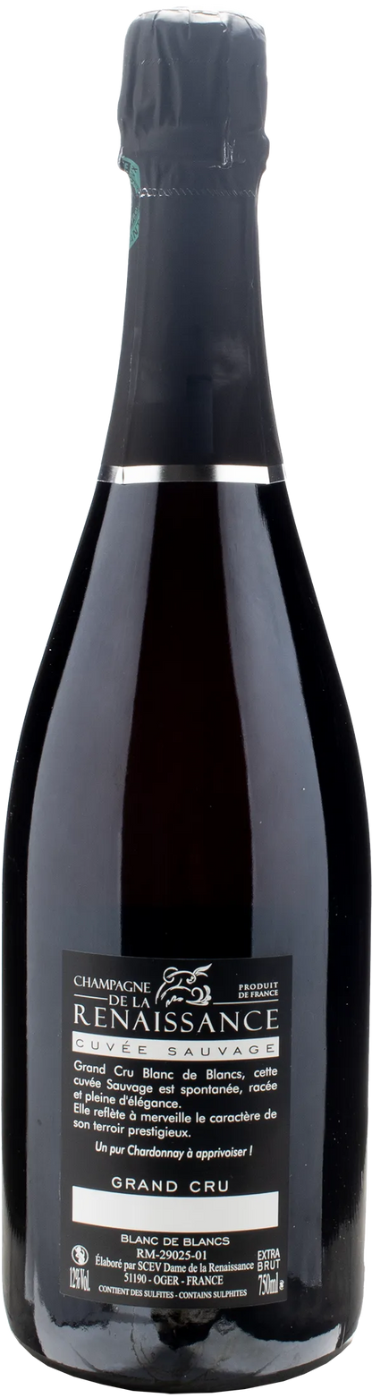 De la Renaissance Champagne Grand Cru Blanc de Blancs Sauvage Extra Brut