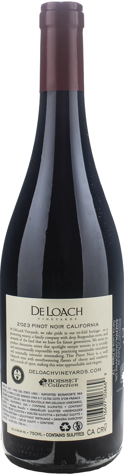 De Loach Winery Pinot Noir California Heritage Reserve 2023