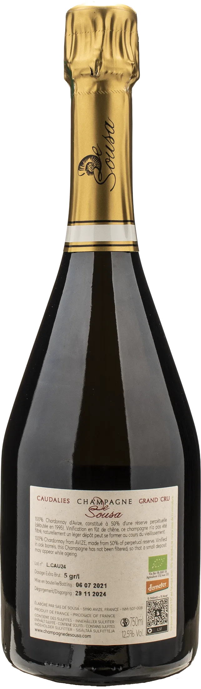 De Sousa Champagne Grand Cru Blanc de Blancs Extra Brut Caudalies