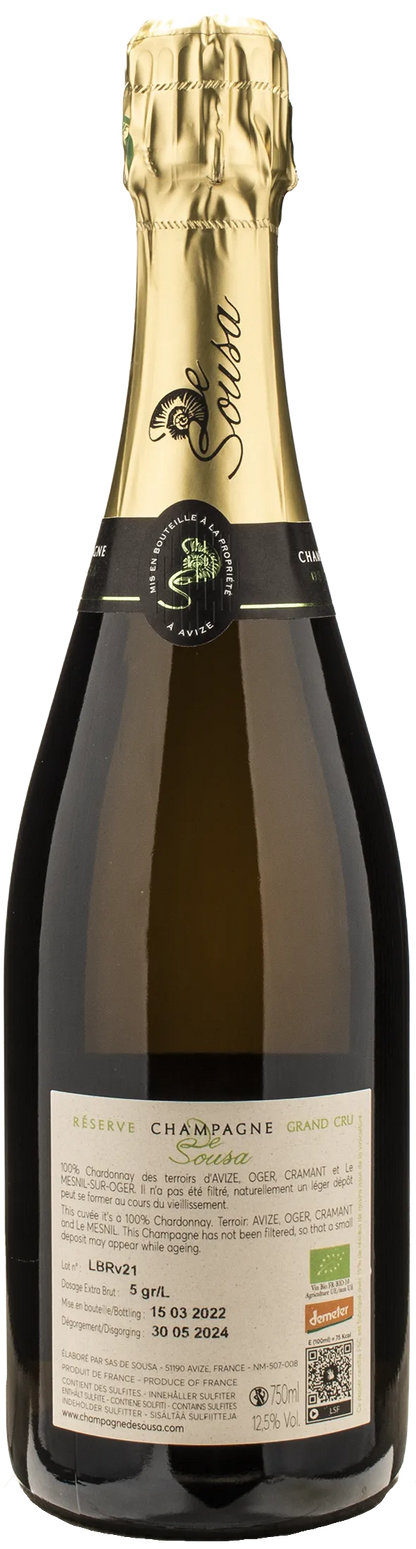De Sousa Champagne Grand Cru Blanc de Blancs Reserve Extra Brut 2021