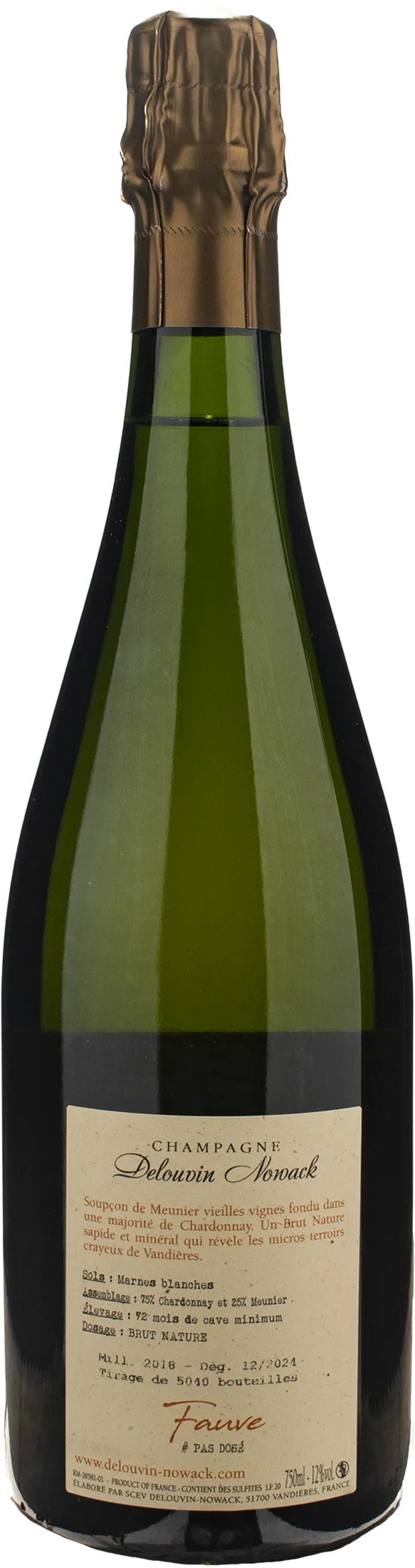 Delouvin Nowack Champagne Fauve Brut Nature 2018