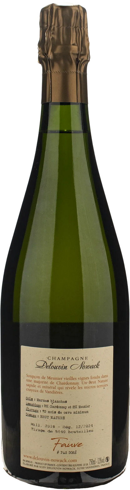 Delouvin Nowack Champagne Fauve Brut Nature 2018