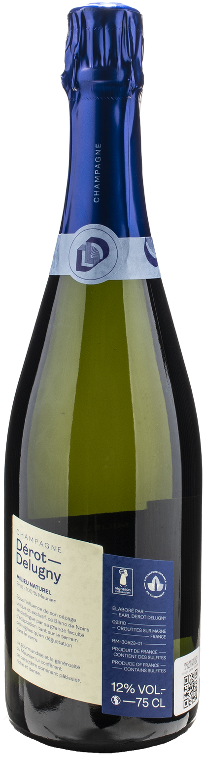 Derot Delugny Champagne Blanc de Noirs Milieu Naturel Brut