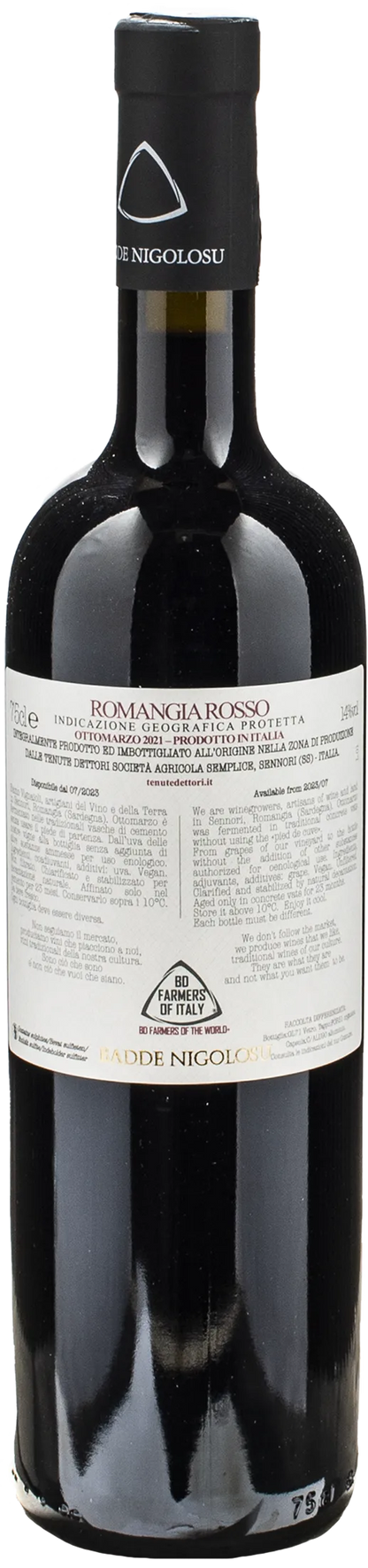 Dettori Ottomarzo Romangia Rosso 2021