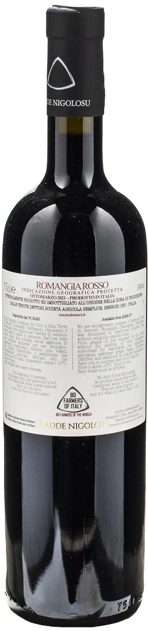 Dettori Ottomarzo Romangia Rosso 2021