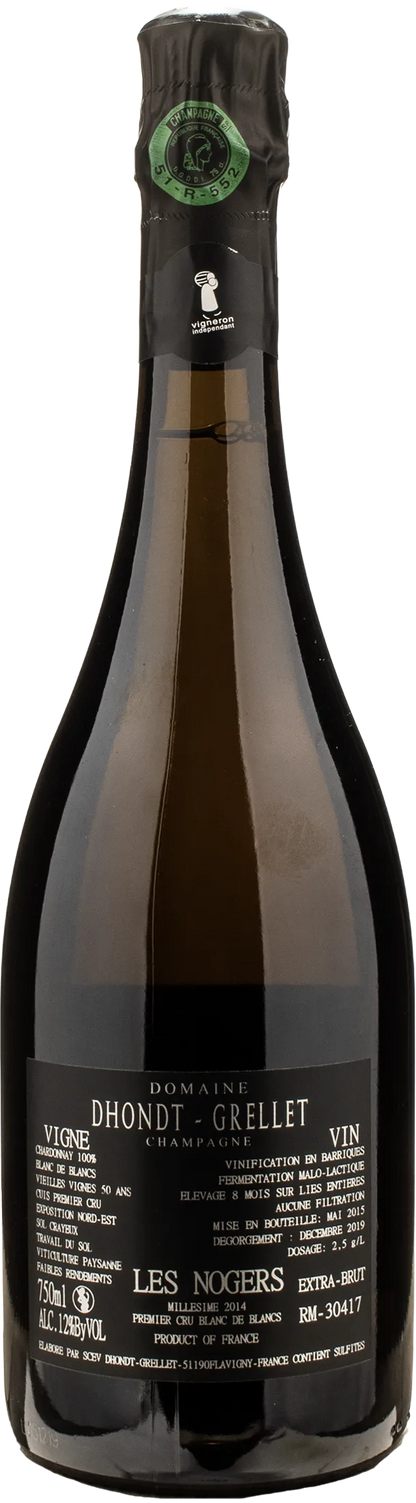 Dhondt Grellet Champagne 1er Cru Blanc de Blancs Extra Brut Les Nogers 2014