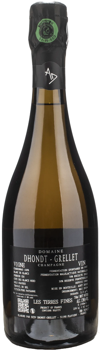 Dhondt Grellet Champagne 1er Cru Blanc de Blancs Les Terres Fines Extra nature