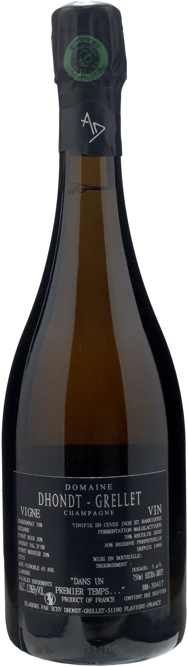 Dhondt Grellet Champagne Dans Un Premiere Temps Extra Brut