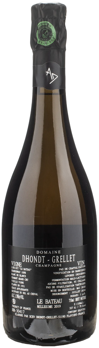 Dhondt Grellet Champagne Grand Cru Blanc de Blancs Le Bateau Extra Brut 2019