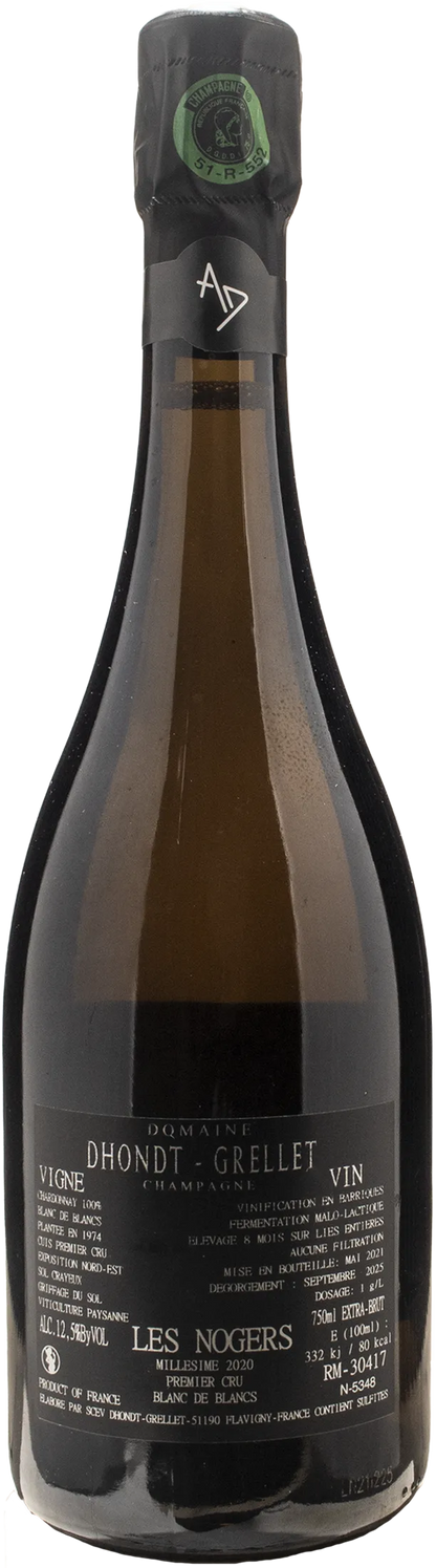 Dhondt Grellet Champagne Les Nogers 1er Cru Blanc de Blancs Extra Brut 2020