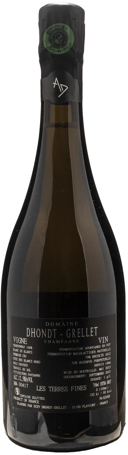 Dhondt Grellet Champagne 1er Cru Blanc de Blancs Les Terres Fines Extra Brut
