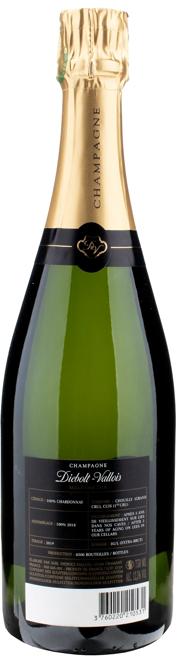 Diebolt Vallois Champagne Cuvee Extra Brut Millesime 2018