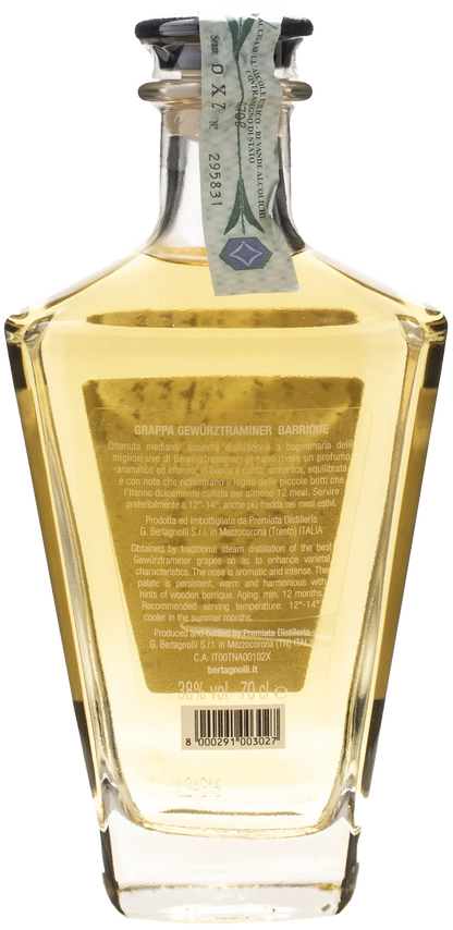 Distilleria Bertagnolli Grappa di Gewurztraminer Barrique 12 Mesi