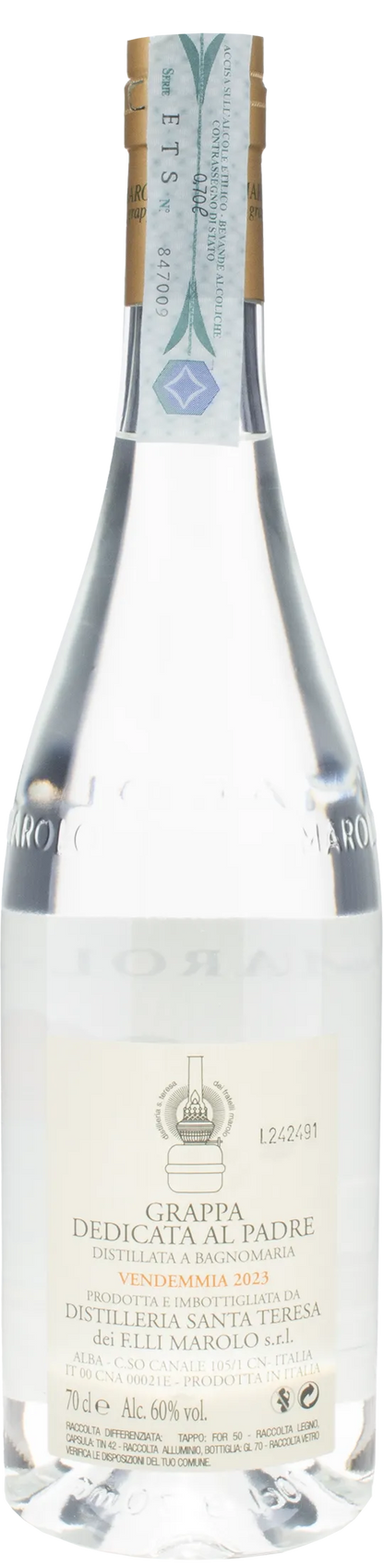 Distilleria Marolo Grappa Dedicata al Padre 2023
