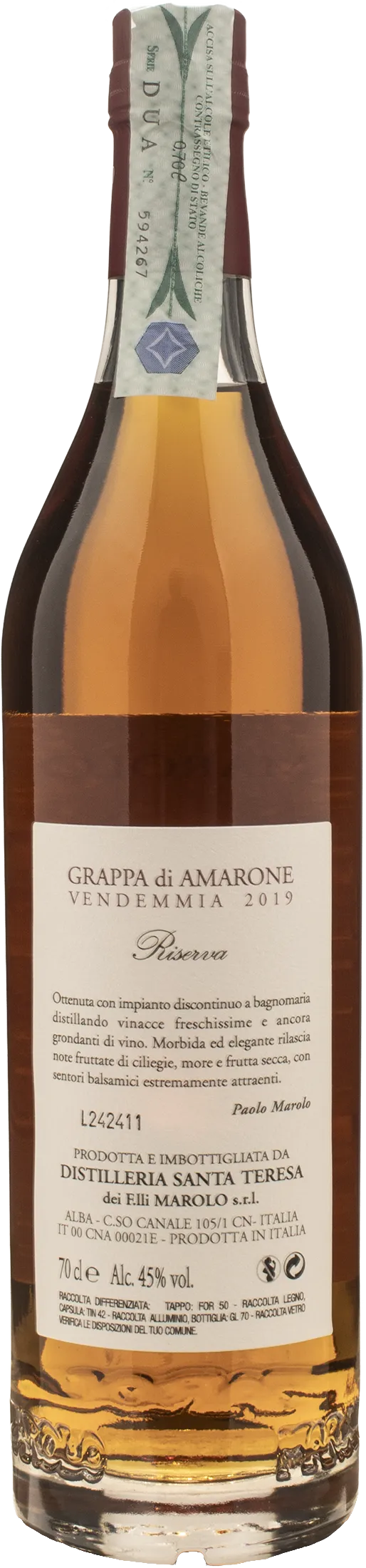 Distilleria Marolo Grappa di Amarone 0.7L