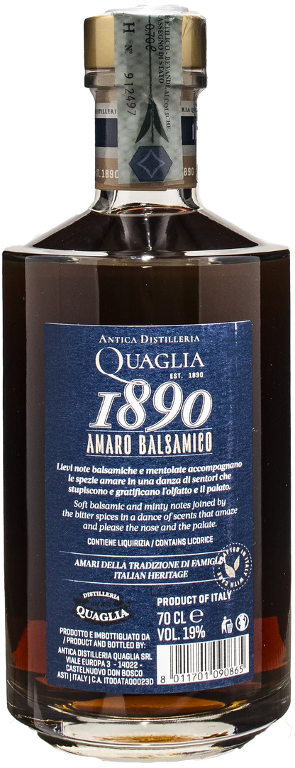 Distilleria Quaglia Amaro Balsamico 1890