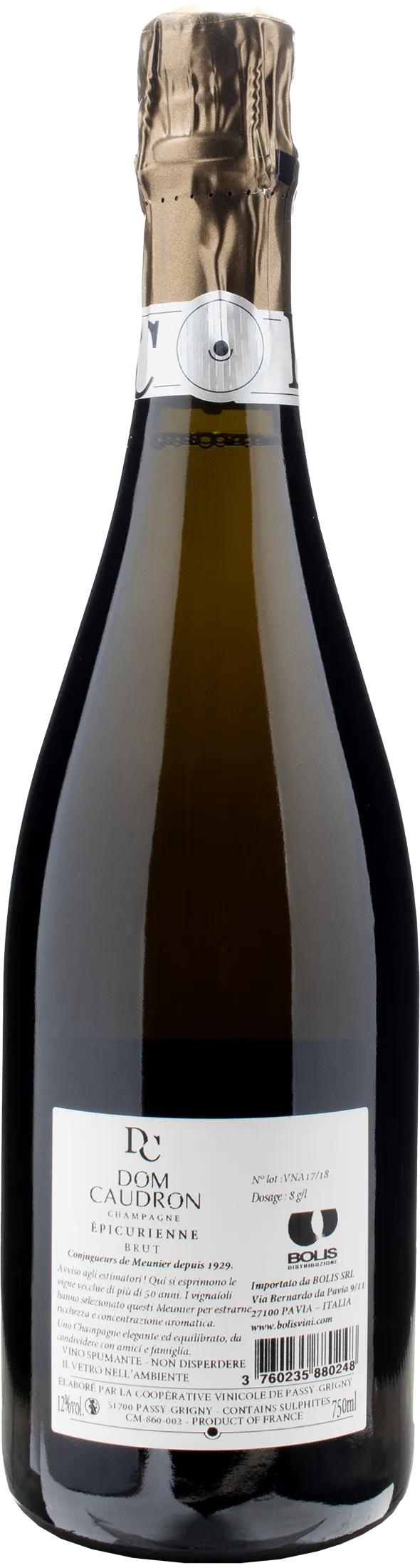 Dom Caudron Champagne Brut Epicurienne Vieilles Vignes