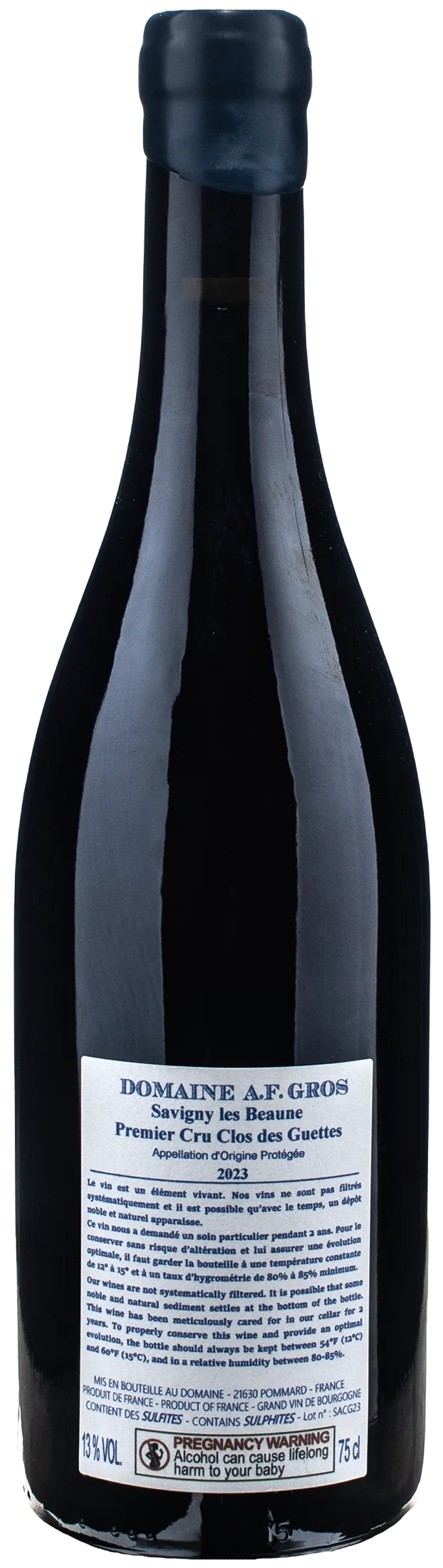 Domaine A.F. Gros Savigny les Beaune Rouge 1er Cru Clos des Guettes 2023