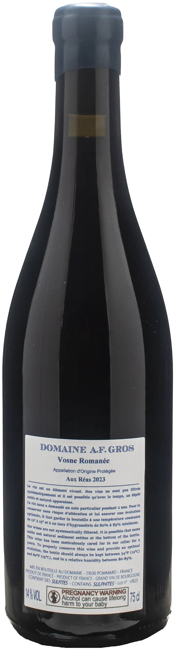 Domaine A.F. Gros Vosne Romanee Aux Reas 2023