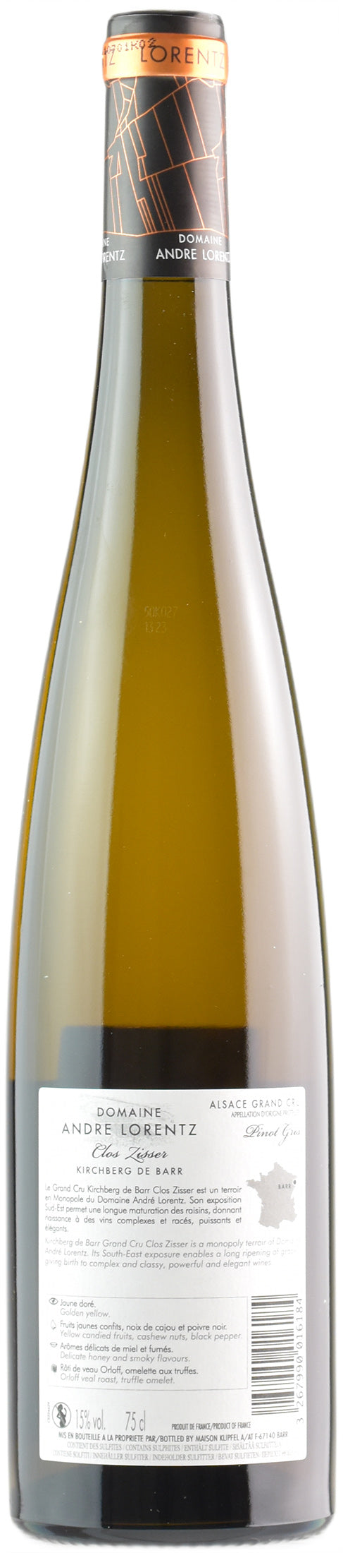 Domaine André Lorentz Alsace Pinot Gris Grand Cru Kirchberg de Barr Clos Zisser 2020