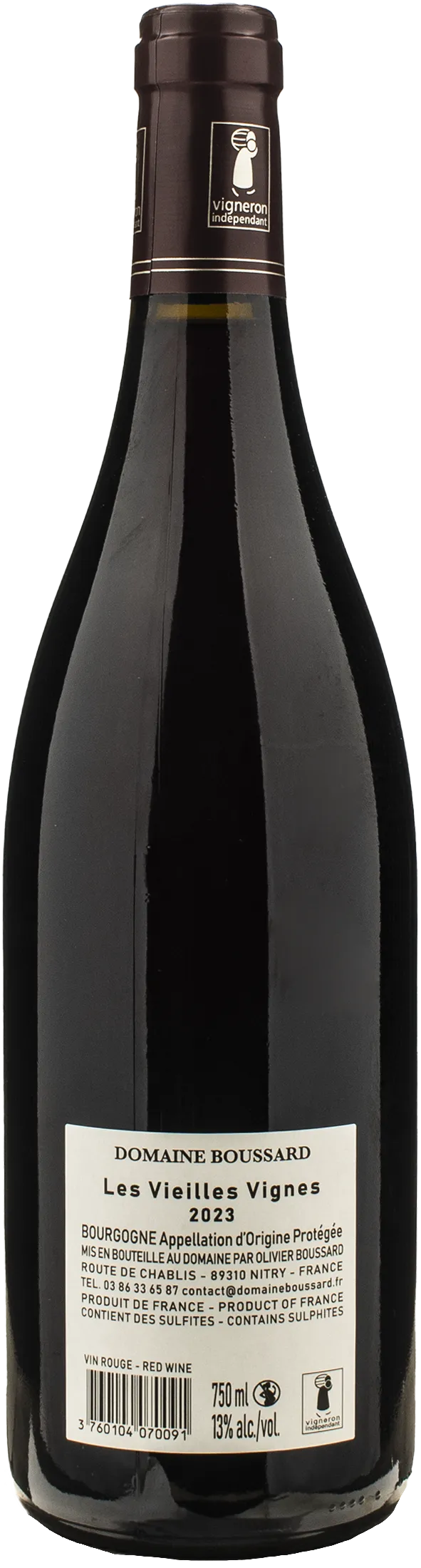 Domaine Boussard Bourgogne Pinot Noir Les Vieilles Vignes 2023