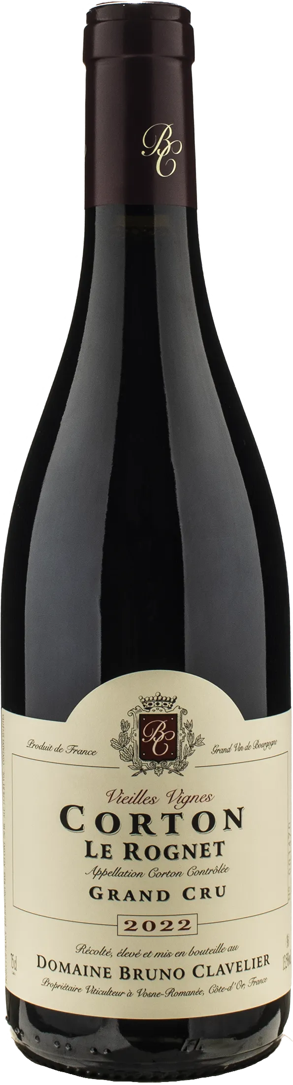 Domaine Bruno Clavelier Corton Grand Cru Vieilles Vignes Le Rognet 2022