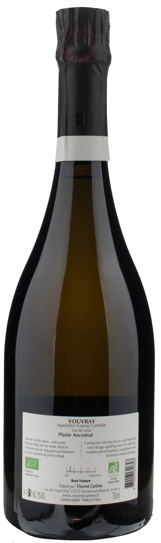Domaine Carême Vouvray Plaisir Ancestral Brut Nature 2021