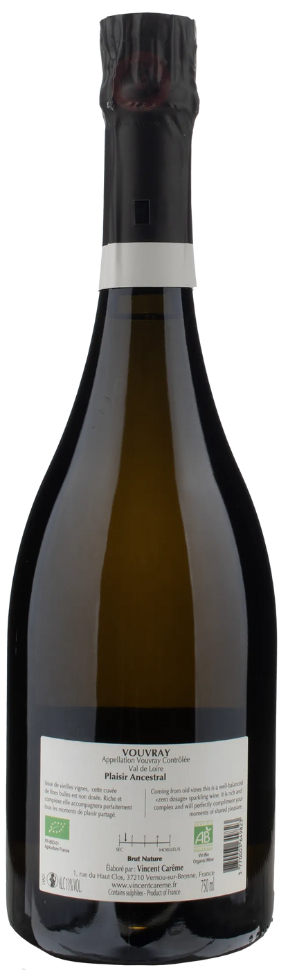 Domaine Carême Vouvray Plaisir Ancestral Brut Nature 2021