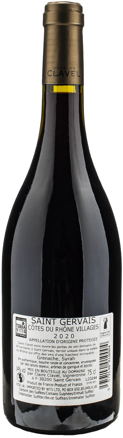 Domaine Clavel Cote du Rhone Villages St. Gervais Syrius 2020