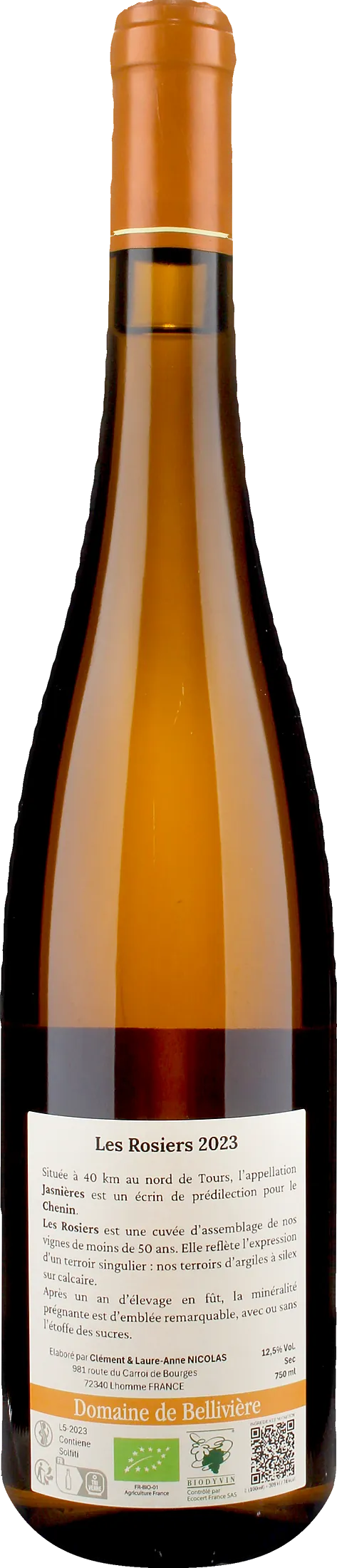 Domaine De Belliviere Jasnieres Les Rosiers Sec 2023