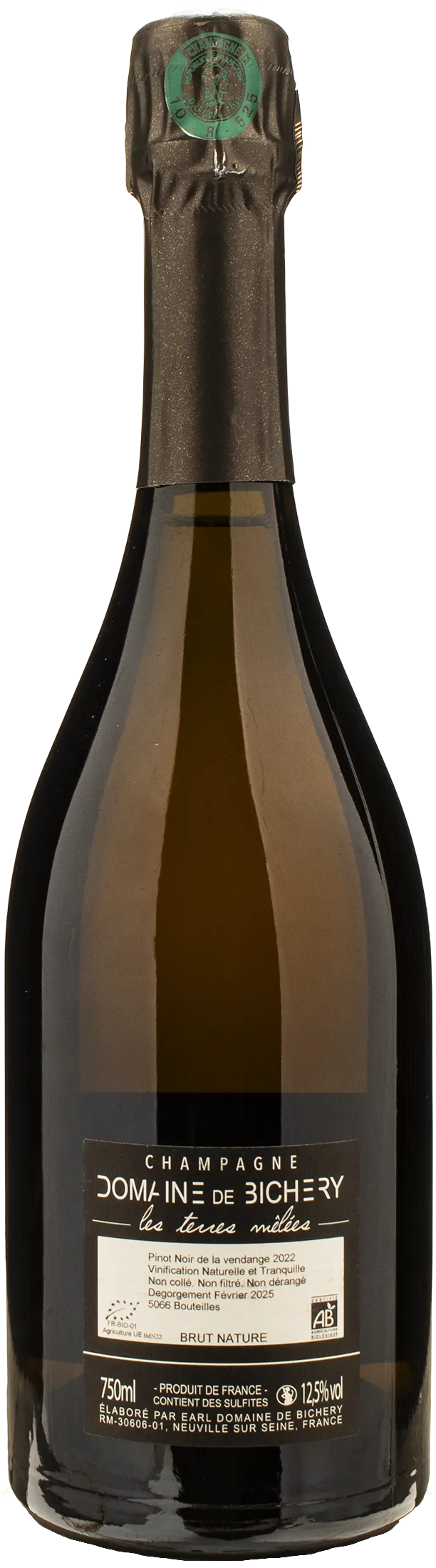 Domaine De Bichery Champagne Brut Nature Les Terres Melees