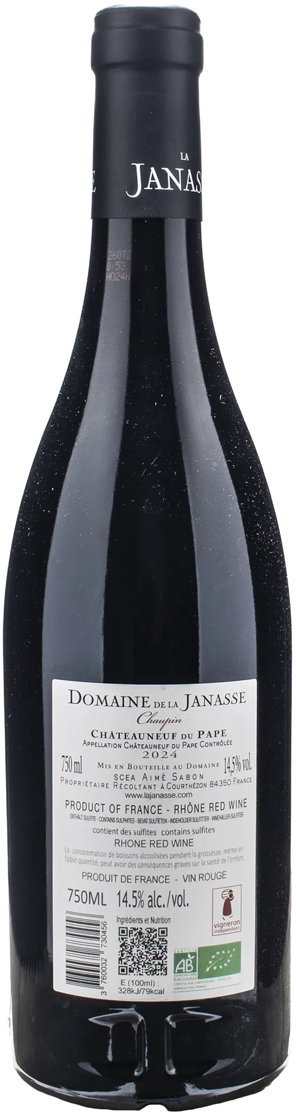 Domaine de La Janasse Chateauneuf du Pape Chaupin Rouge 2024