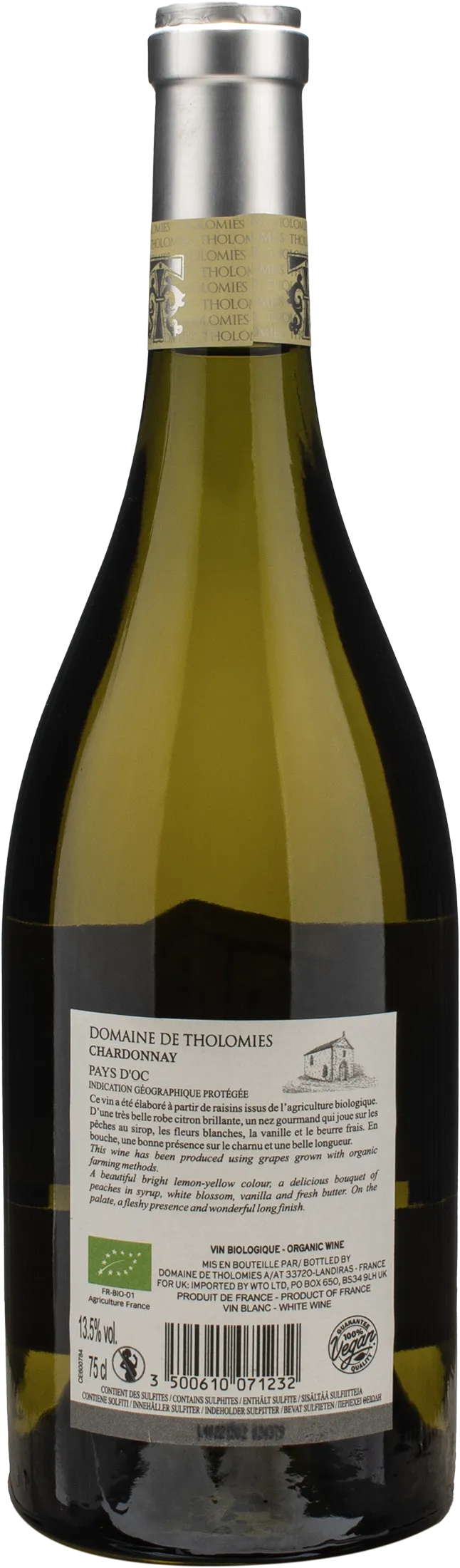 Domaine de Tholomies La Chapelle Pays D'OC Chardonnay 2023