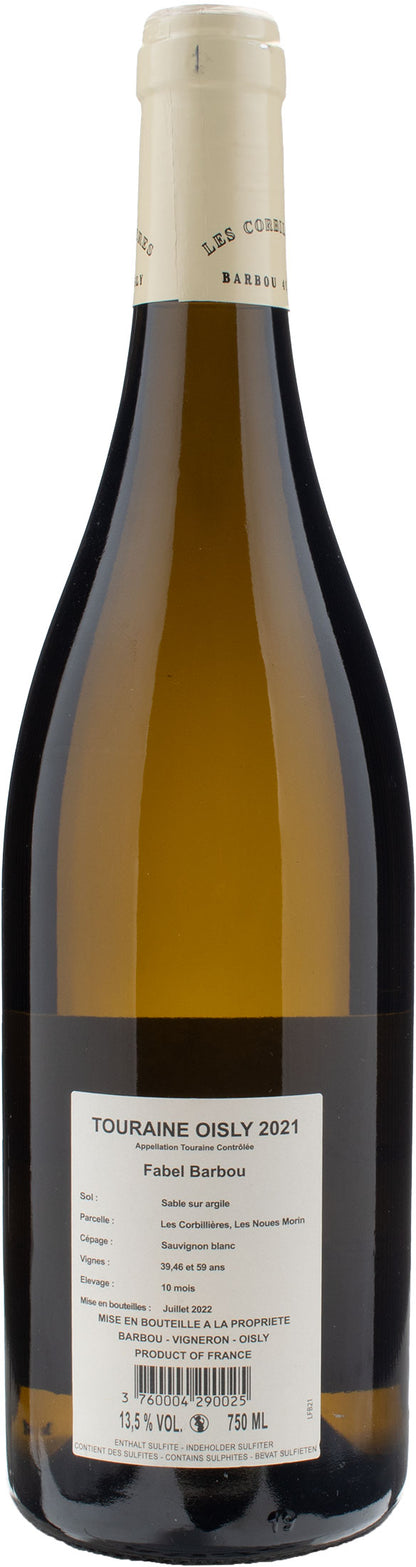 Domaine des Corbillieres Touraine Oisly Fabel Barbou 2021