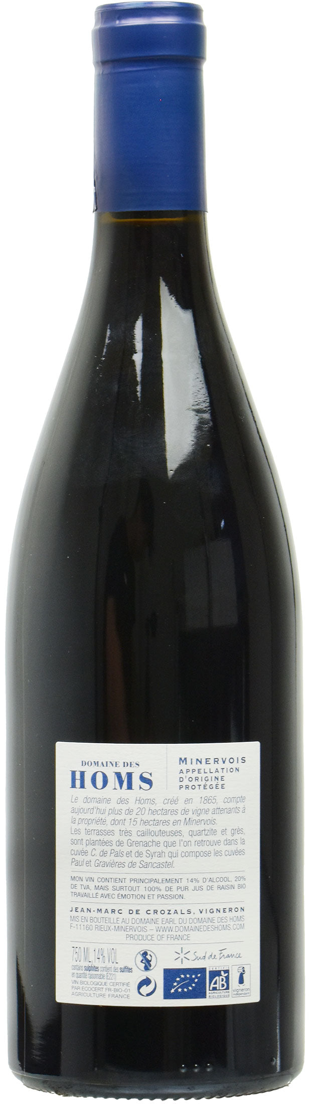 Domaine des Homs Minervois Clots de Pals Rouge 2019