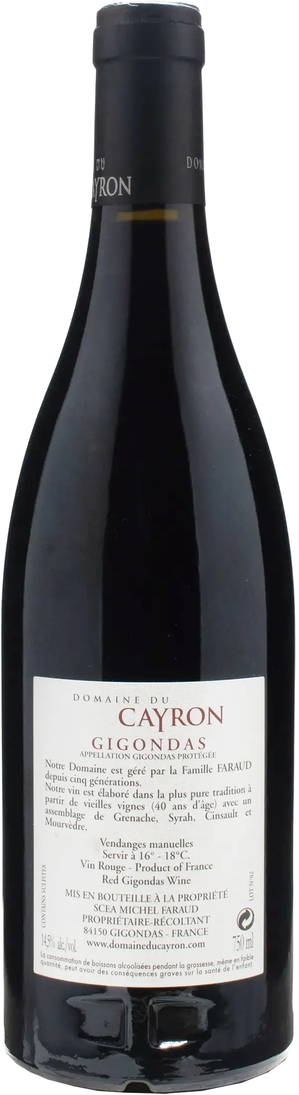 Domaine du Cayron Gigondas Rouges 2020