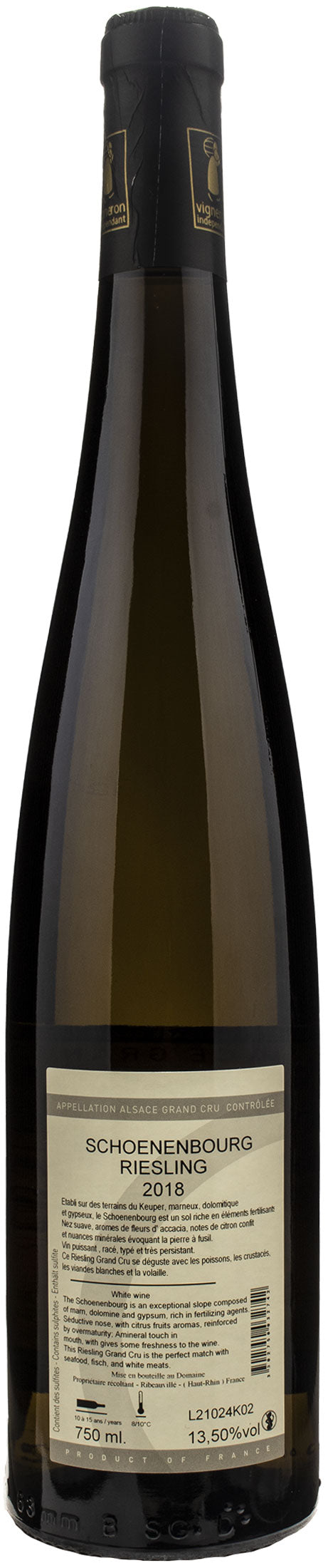 Domaine du Moulin de Dusenbach Riesling Grand Cru Schoenenbourg 2018