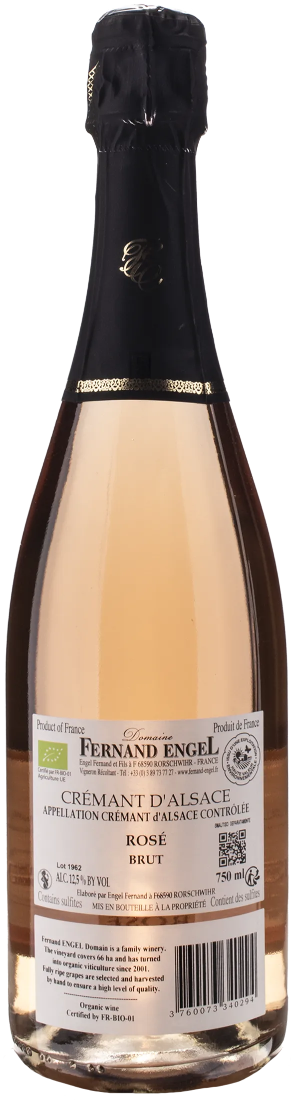 Domaine Fernand Engel Cremant D'Alsace Mèthode Traditionnelle Brut Rosé