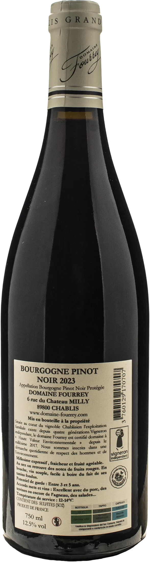 Domaine Fourrey Bourgogne Pinot Noir 2023