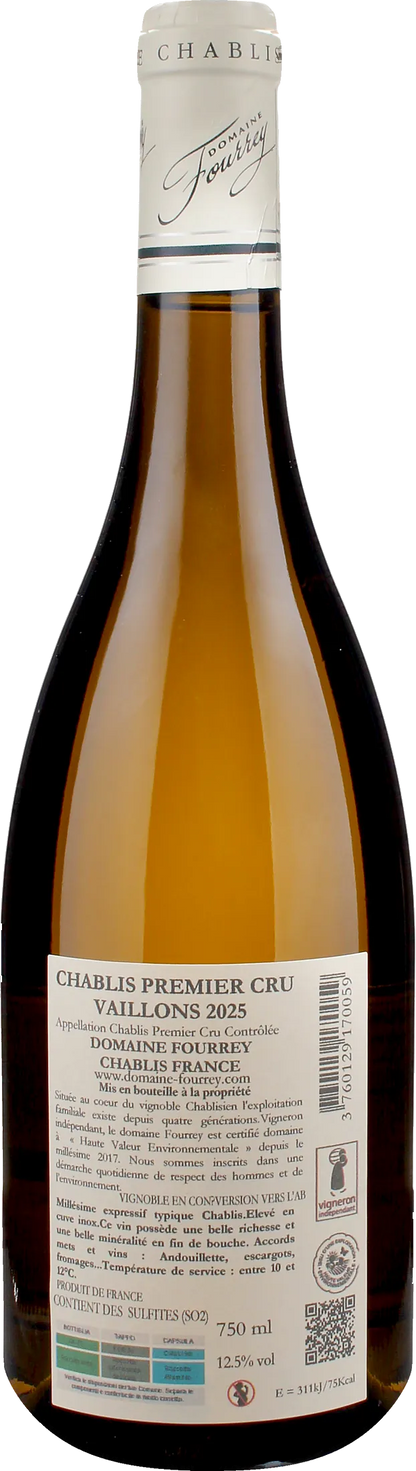 Domaine Fourrey Chablis 1er Cru Vaillons 2025