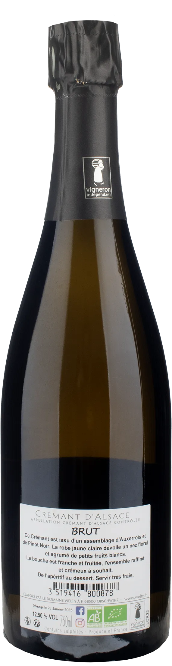 Domaine Jean-Michel Welty Cremant d'Alsace Brut Reserve