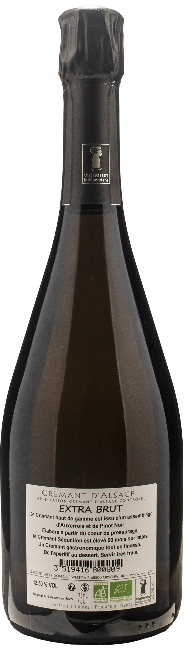 Domaine Jean Michel Welty Cremant d'Alsace Seduction Extra Brut