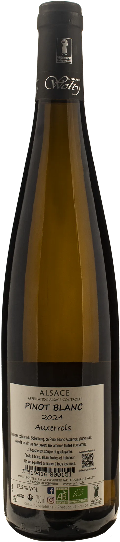 Domaine Jean Michel Welty Pinot Blanc Auxerrois 2024