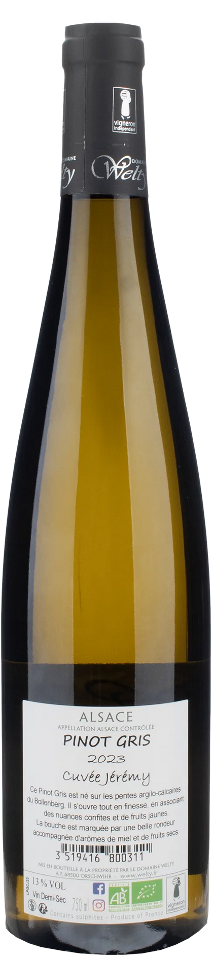Domaine Jean Michel Welty Pinot Gris Cuvee Jeremy 2023