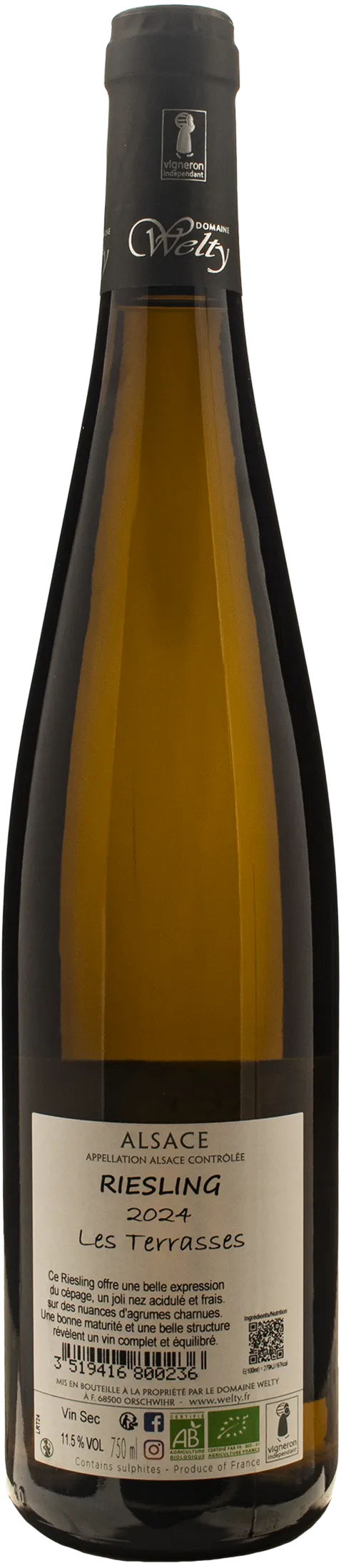 Domaine Jean Michel Welty Riesling Les Terrasses 2024